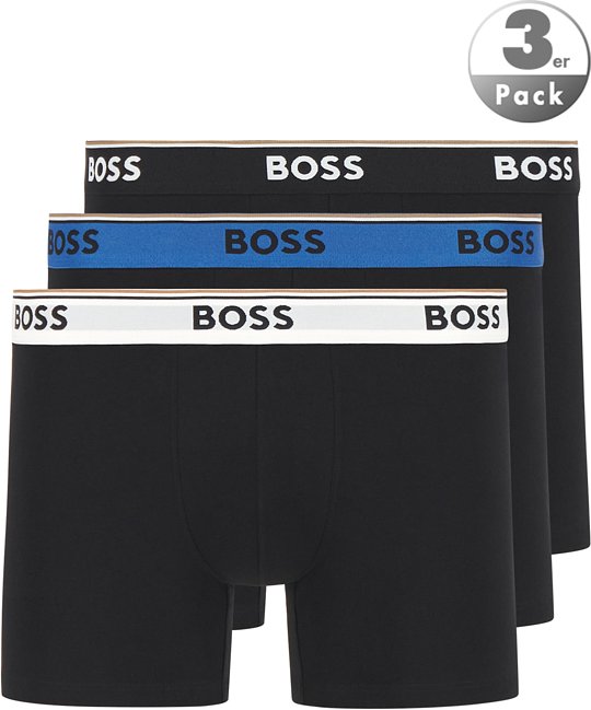 BOSS Black Herren Trunks schwarz Baumwolle & Mix unifarben
