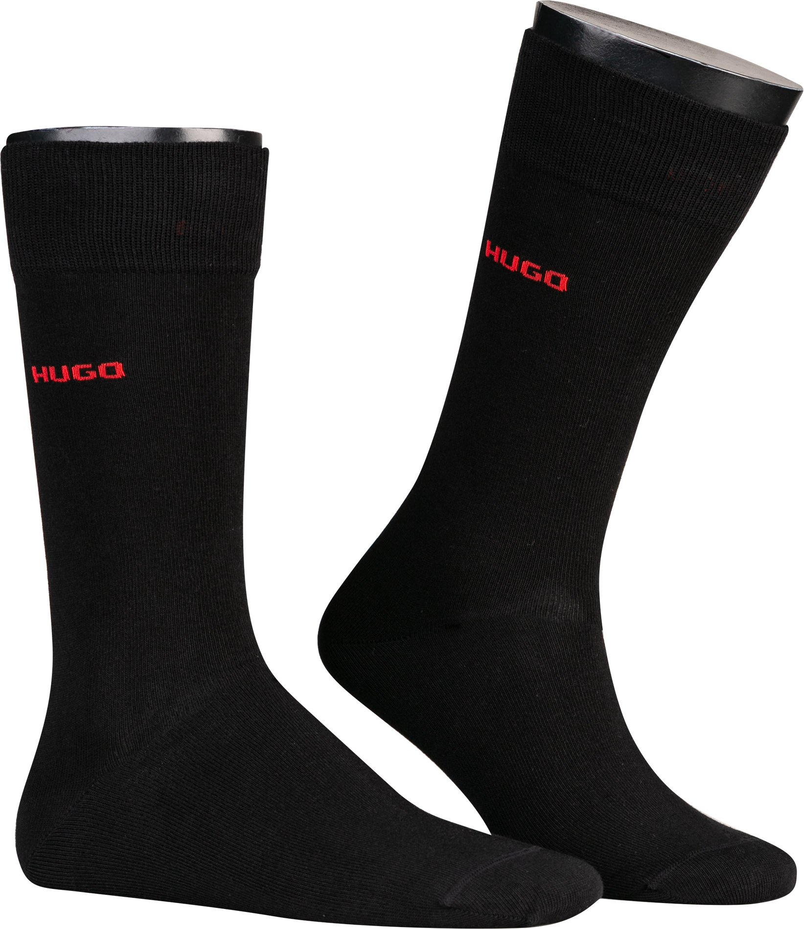 Thumbnail - HUGO Herren Socken schwarz Baumwolle & Mix unifarben