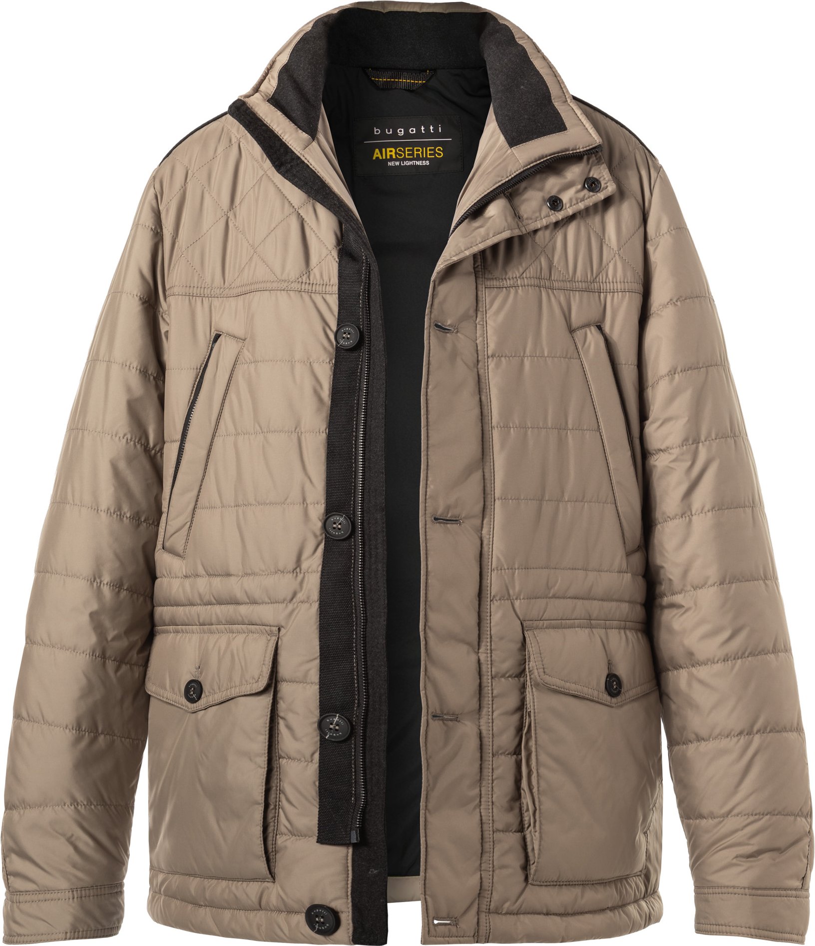 Thumbnail - bugatti Herren Steppjacke grau unifarben
