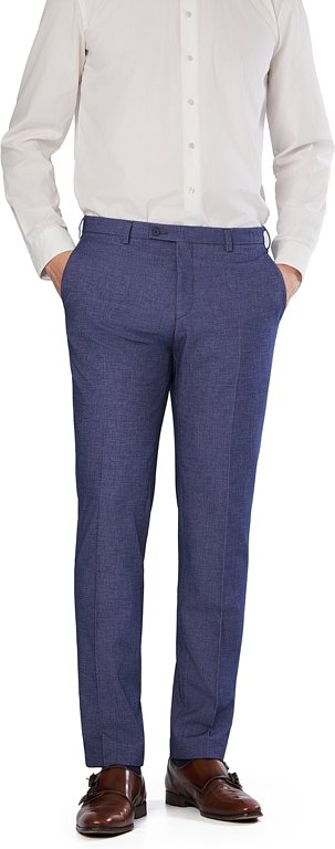 Thumbnail - DIGEL Herren Hose blau meliert Slim Fit