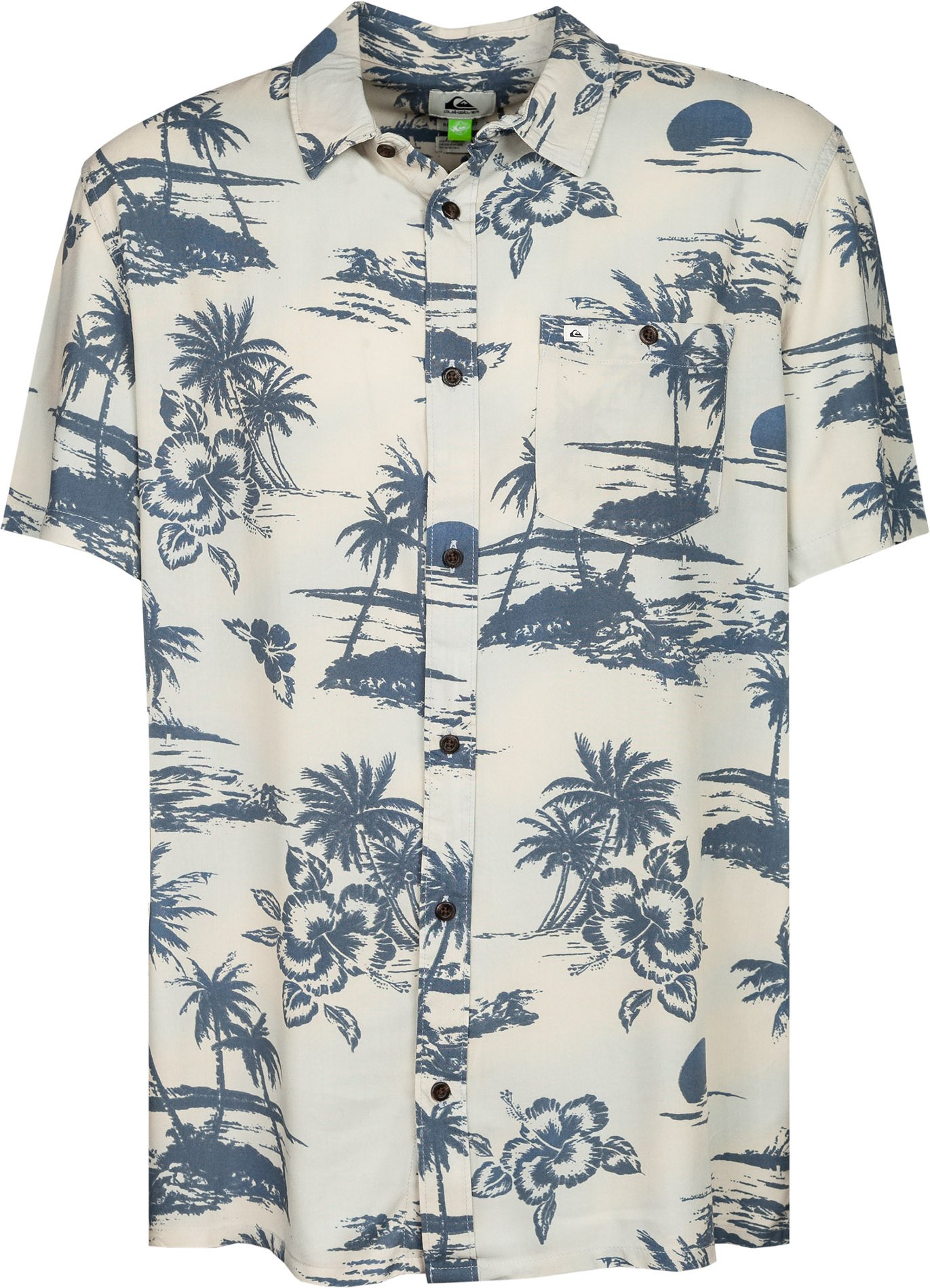 Thumbnail - Quiksilver Herren Kurzarmhemd beige geblümt