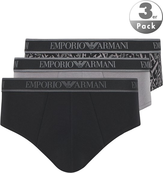 Thumbnail - EMPORIO ARMANI Herren Unterwäsche grau Baumwolle & Mix Gemustert,unifarben