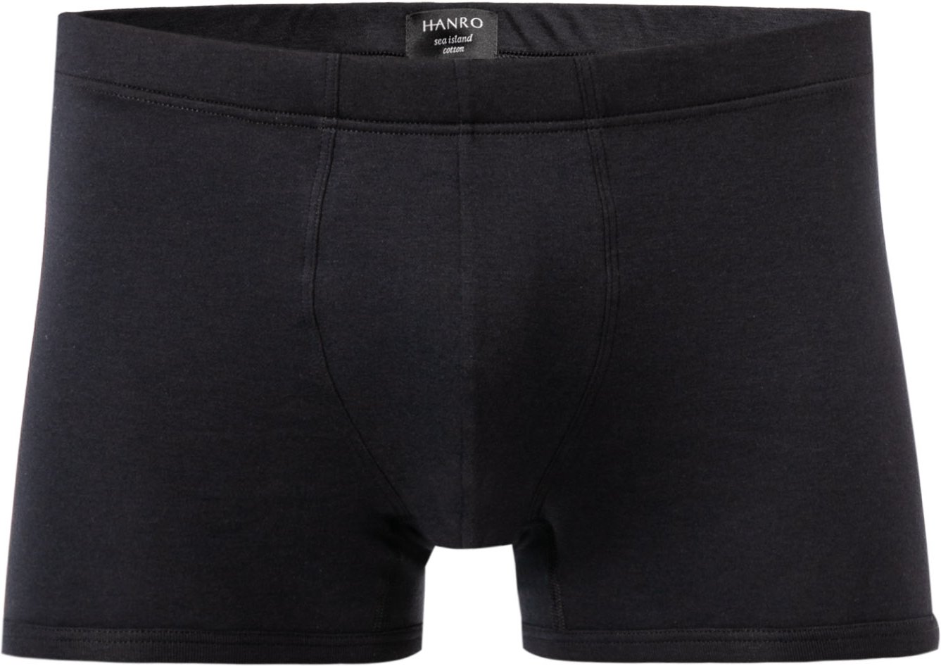 Thumbnail - HANRO Herren Pants schwarz Sea Island Baumwolle unifarben