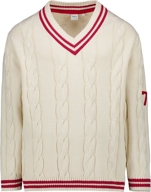 Pepe Jeans Herren Pullover weiß unifarben