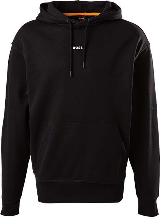 BOSS Orange Herren Pullover schwarz unifarben