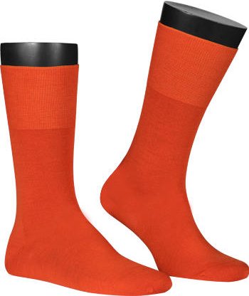 Thumbnail - Falke Herren Socken orange Merinowolle unifarben