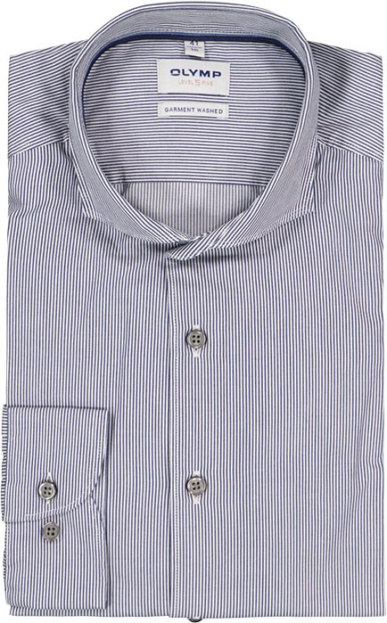 Thumbnail - OLYMP Herren Hemd blau gestreift