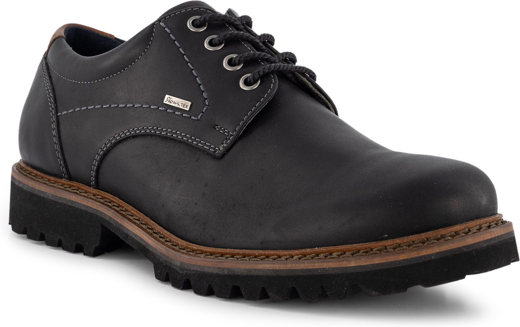 Thumbnail - Sioux Herren Schnürschuhe schwarz Glattleder