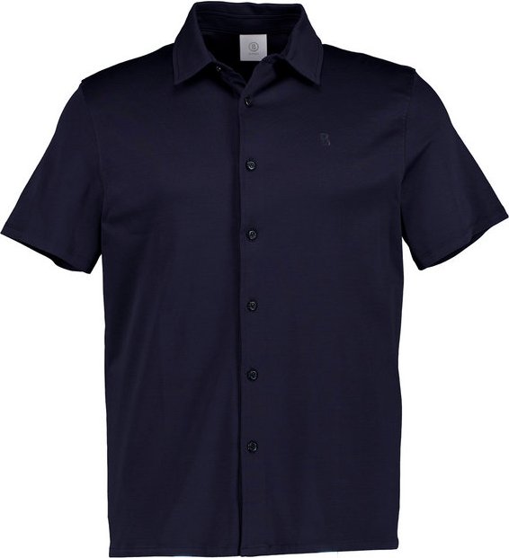 BOGNER Herren Kurzarmhemd blau