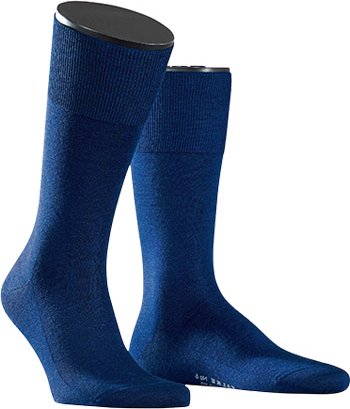 Thumbnail - Falke Herren Socke blau Seide unifarben
