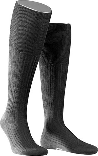 Thumbnail - Falke Herren Socken schwarz Merinowolle unifarben