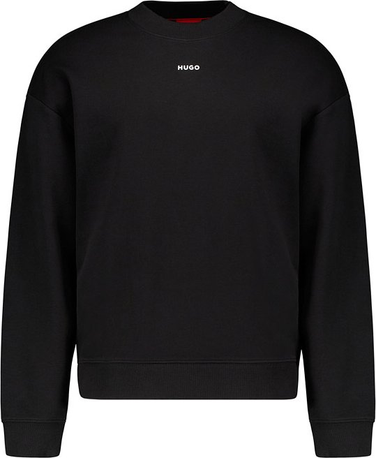 HUGO Herren Sweatshirt schwarz unifarben