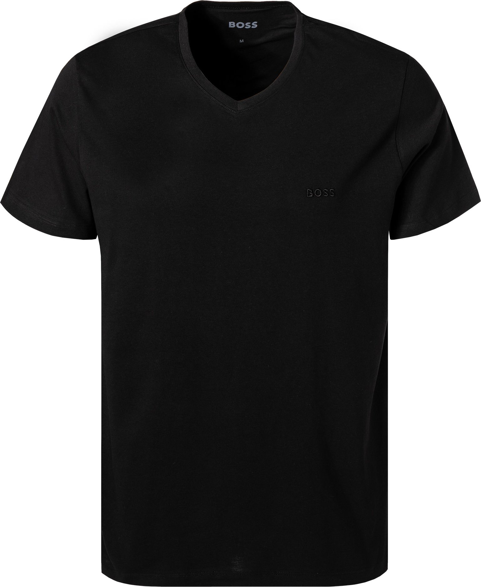 Thumbnail - BOSS Black Herren T-Shirts schwarz Reine Baumwolle unifarben