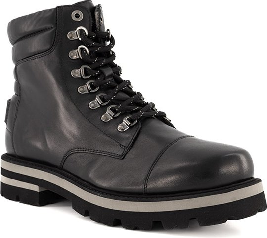 BOGNER Herren Schnürboots schwarz Glattleder
