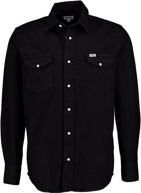 Thumbnail - Wrangler Herren Jeanshemd schwarz