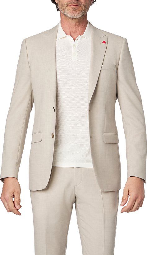 ROY ROBSON Herren Sakko beige meliert Slim Fit