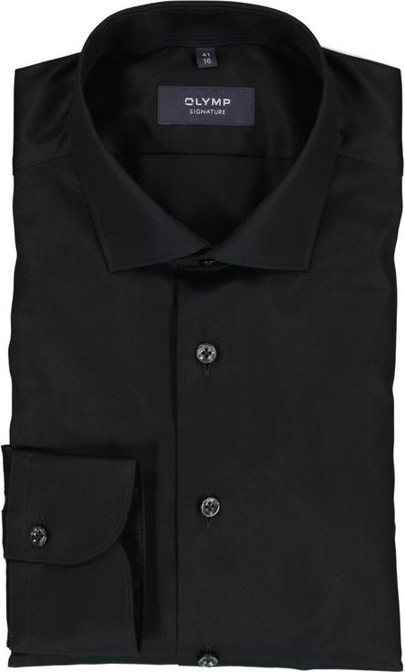 Thumbnail - OLYMP Signature Herren Hemd schwarz