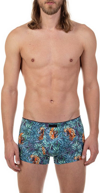 Thumbnail - bruno banani Herren Hipshort grün Geprintet