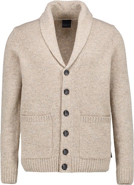 Thumbnail - bugatti Herren Cardigan beige unifarben