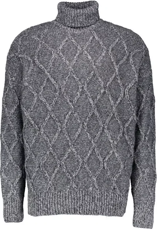 BOSS Black Herren Rollkragenpullover grau unifarben