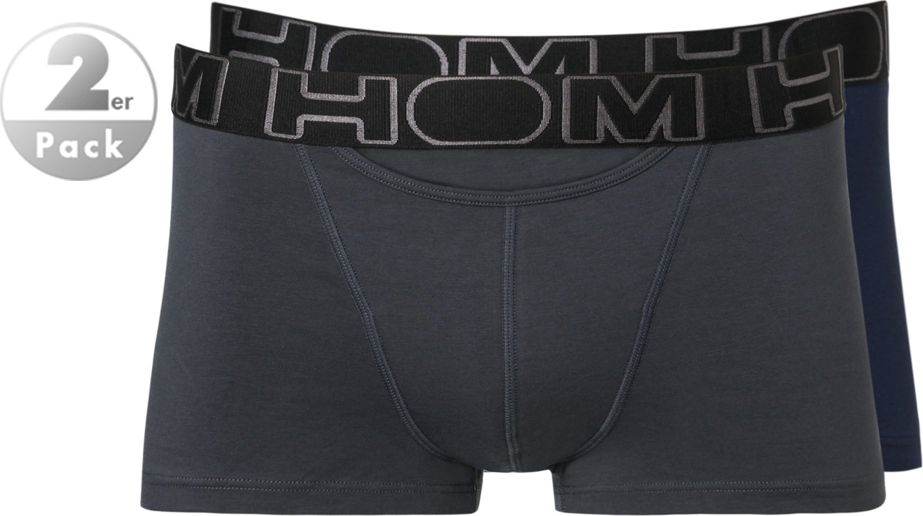Thumbnail - HOM Herren Trunks blau Baumwolle & Mix unifarben