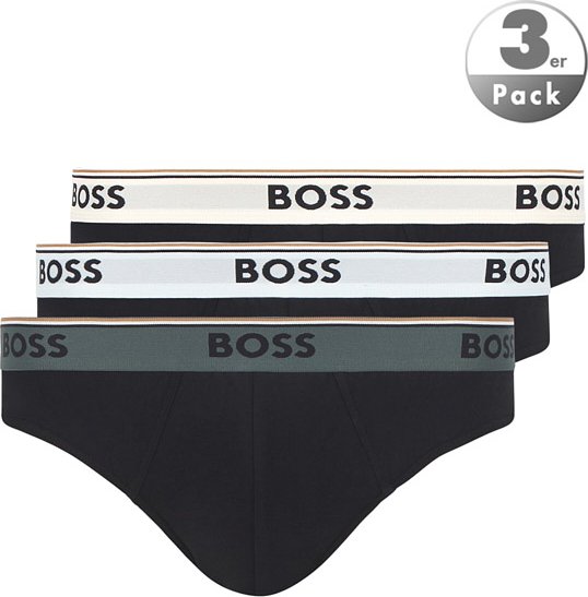 BOSS Black Herren Slips schwarz Baumwolle & Mix unifarben