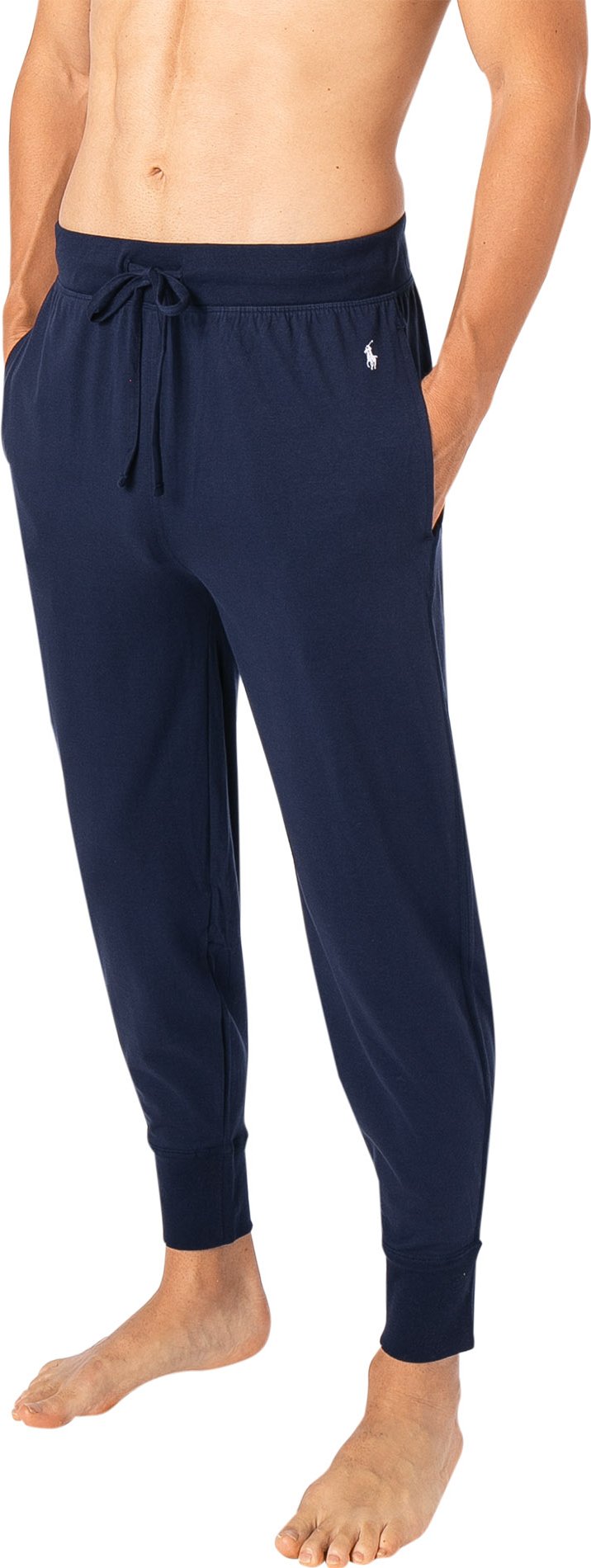 Thumbnail - Polo Ralph Lauren Herren Pyjamahose blau Jersey-Baumwolle unifarben