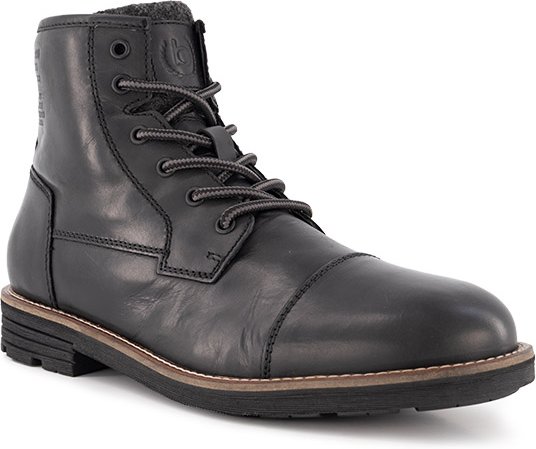 Thumbnail - bugatti Herren Schnürboots schwarz Glattleder
