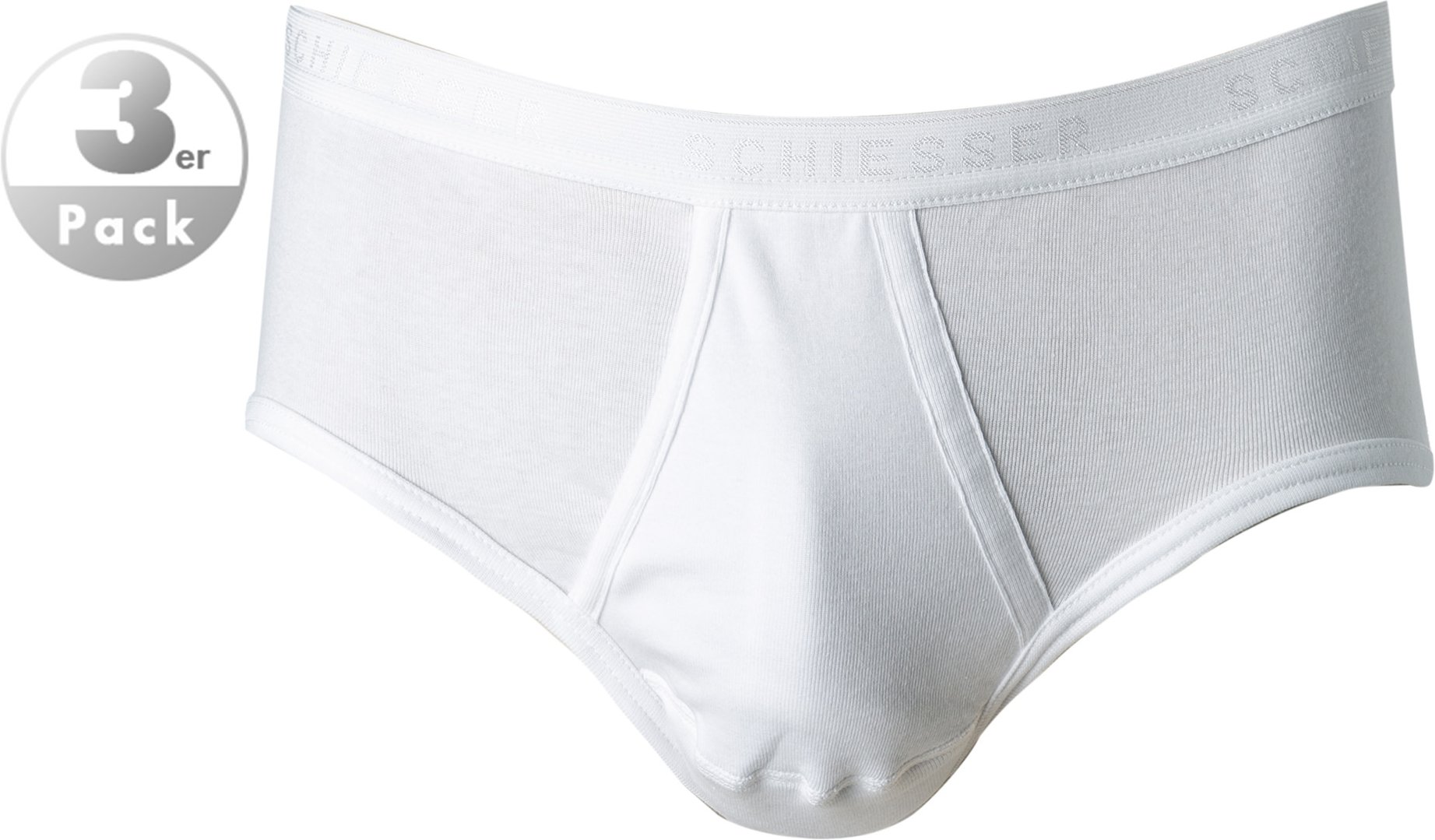 Thumbnail - Schiesser Herren Unterwäsche weiß Reine Baumwolle unifarben