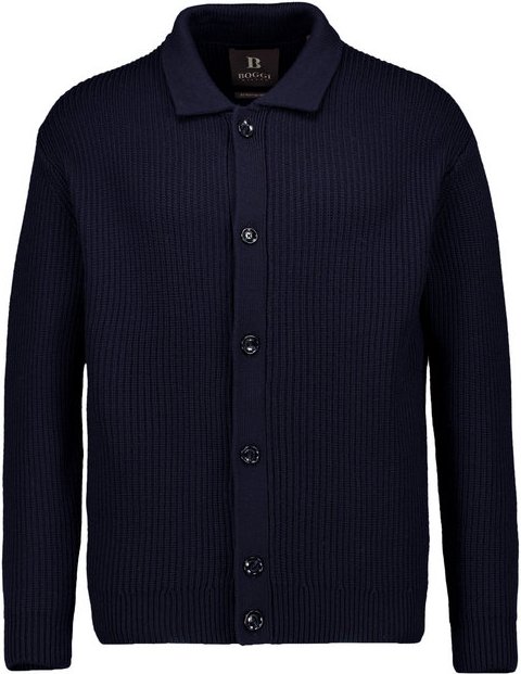BOGGI MILANO Herren Cardigan blau unifarben