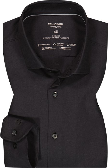 Thumbnail - OLYMP Herren Hemd schwarz