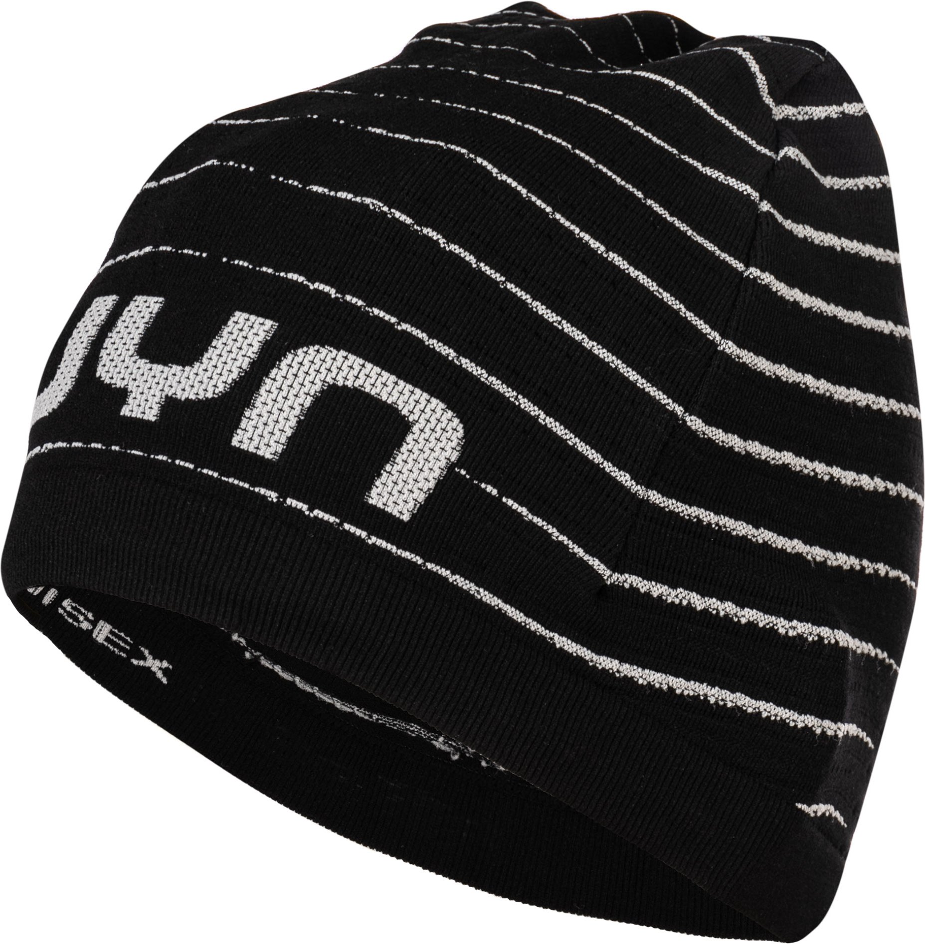 Thumbnail - UYN Herren Beanie schwarz Mikrofaser gestreift