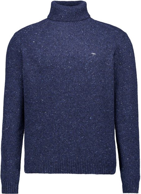 Fynch-Hatton Herren Rollkragenpullover blau unifarben