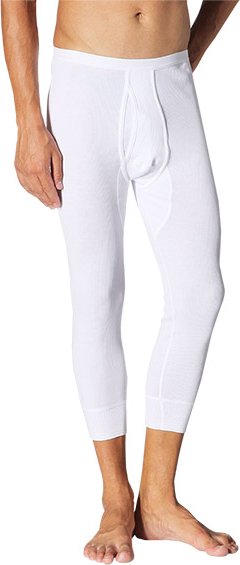 Schiesser Herren Lange Unterhose weiß Reine Baumwolle unifarben