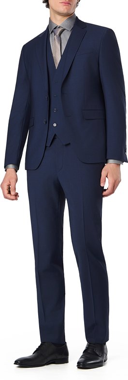 HECHTER PARIS Herren Anzug blau meliert