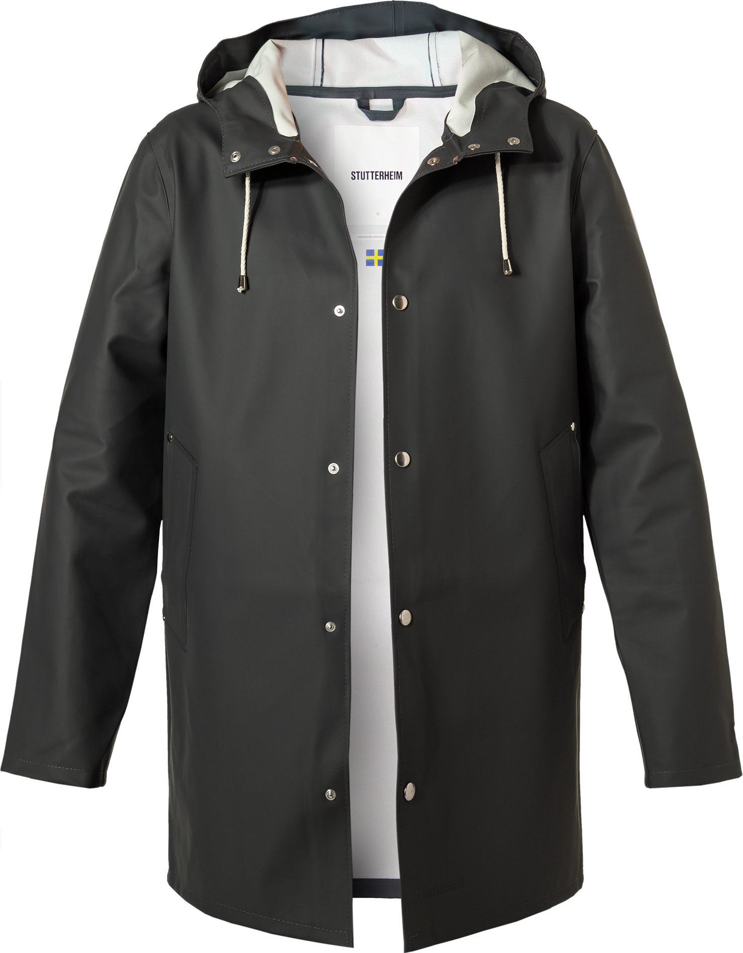 STUTTERHEIM Herren Regenmantel blau unifarben