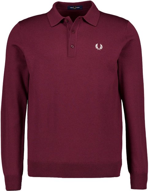 Fred Perry Herren Pullover rot unifarben
