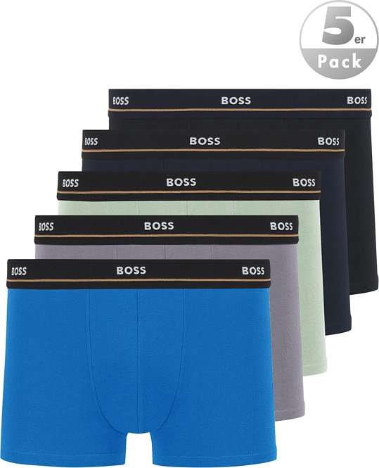 Thumbnail - BOSS Black Herren Trunks mehrfarbig Baumwolle & Mix unifarben