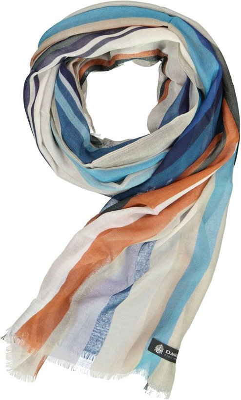 DANTE Herren Schal mehrfarbig Viskose/Modal gestreift