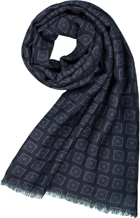 DANTE Herren Schal grün Woll-Stoff gemustert