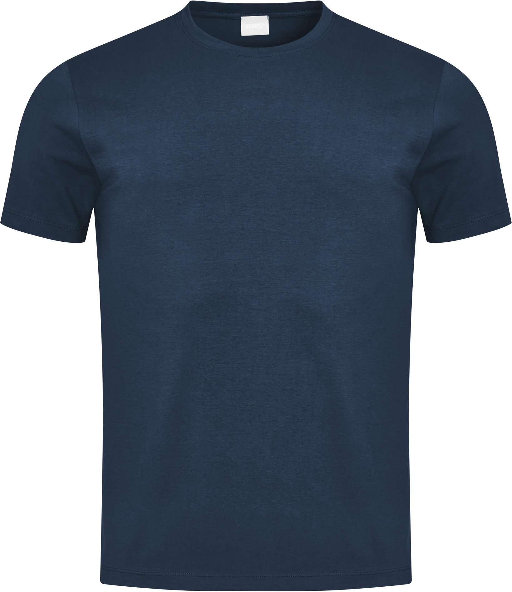 Mey Herren T-Shirt blau Baumwolle & Mix unifarben