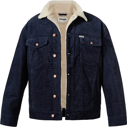 Thumbnail - Wrangler Herren Jacke blau unifarben