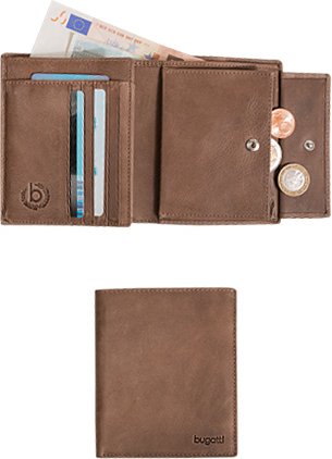 Thumbnail - bugatti Herren Geldbörse braun Leder