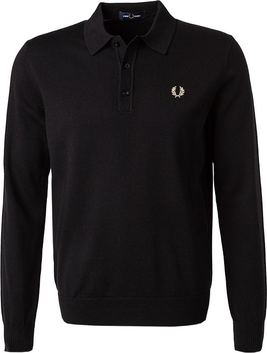 Fred Perry Herren Pullover schwarz unifarben