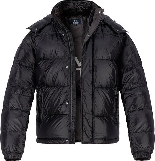 Thumbnail - LA MARTINA Herren Daunenjacke schwarz unifarben