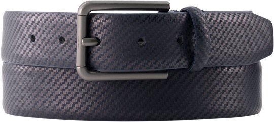 BOGGI MILANO Herren Gürtel blau Glattleder