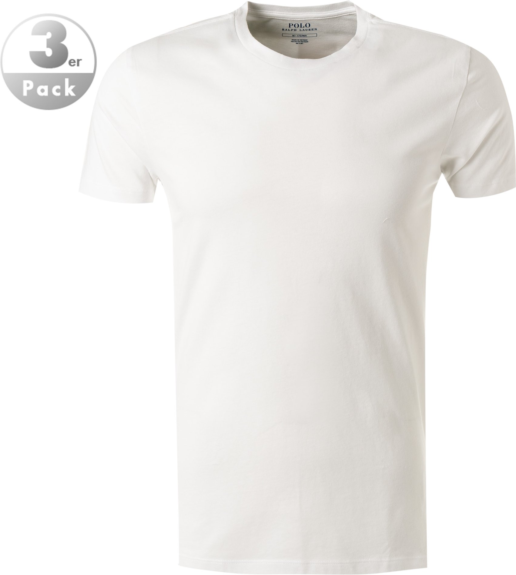 Thumbnail - Polo Ralph Lauren Herren T-Shirts weiß Reine Baumwolle unifarben