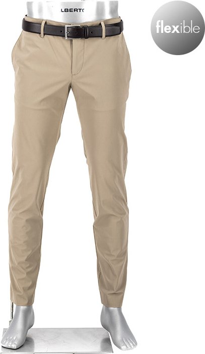 Thumbnail - Alberto Herren Hose beige Slim Fit