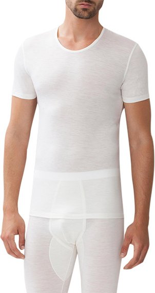 Thumbnail - Zimmerli Herren T-Shirt weiß Seidenmix unifarben