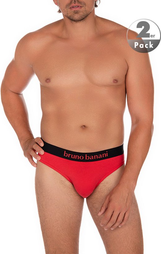 bruno banani Herren Sportslip rot Baumwolle & Mix unifarben
